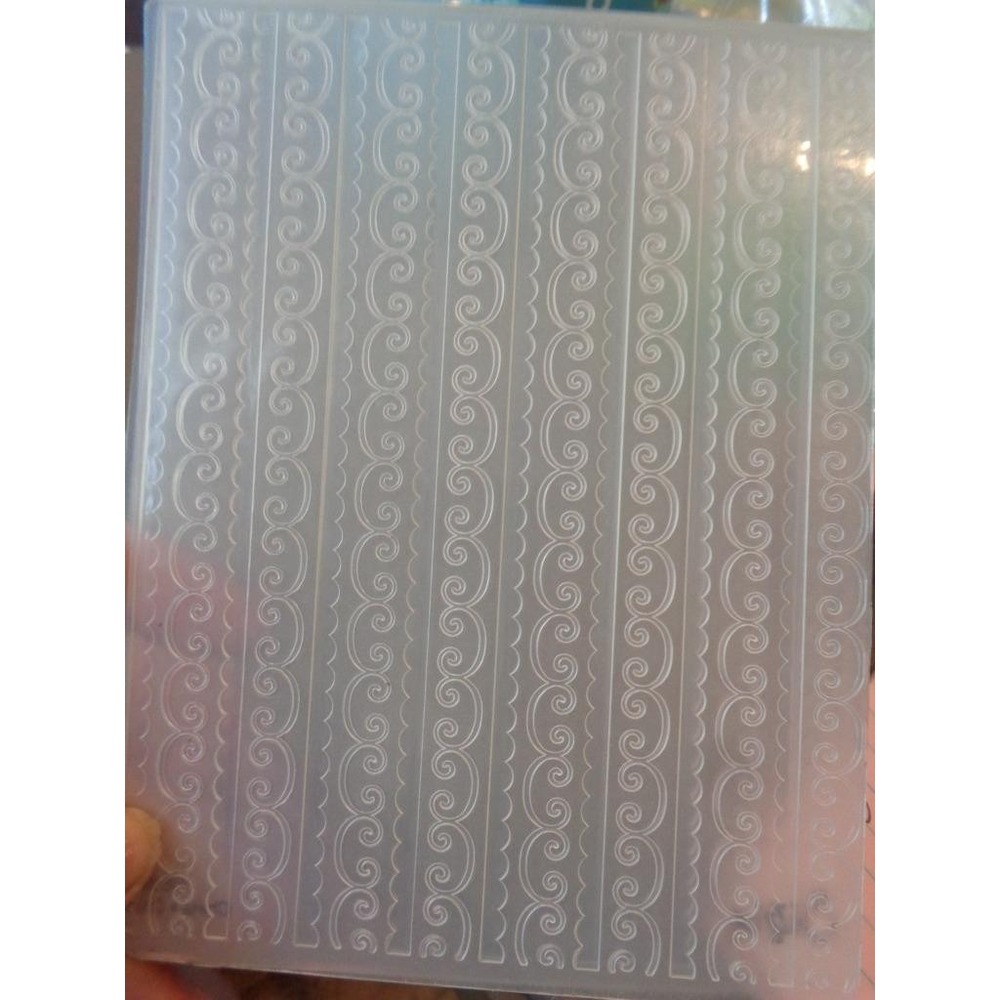 Stampin' Up Scroll Lace Embossing Folder Textured Sizzix